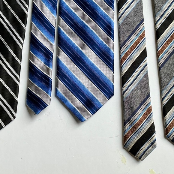 7 Downie St. Lot of 3 striped all silk ties made in Italy 🇮🇹 - Picture 4 of 5